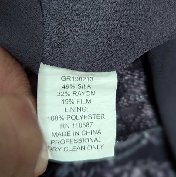 Grey Jason Wu Silk Blend Floral Sheer Blouse Feminine Romantic Evening 0 - Picture 8 of 9